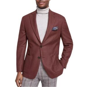 Tallia Sport Coat Men's Size 48L Brown Slim Fit Textured Wool Blend Workwear NWT
